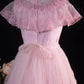 Pink Sweet Tulle Homecoming Dress Vintage Prom Dress Birthday Dress gh4542