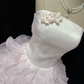 Blush Pink Strapless Cinched Waist Voluminous Wavy Princess Skirt Romantic Dress, Wedding Gown gh8061