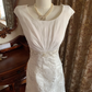 White Waist-Cinched Elegant Vintage Prom Dress, Wedding Gown gh7246