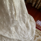 White Waist-Cinched Elegant Vintage Prom Dress, Wedding Gown gh7246