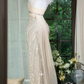 Nude Spaghetti Strap Silver Chevron Sequin Mermaid Evening Dress, Prom Formal Gown gh9510