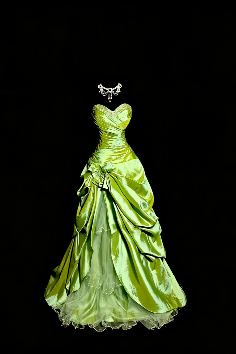 Grünes, elegantes, langes Prinzessinnenkleid im Retro-Stil, Abendkleid, Ballkleid gh3444