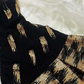 Luxury Vintage Black Halter Fitted Waist Slim Gold Sequin Prom & Evening Party Dress gh8510