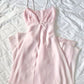 Pink Elegant Sweet A-line Spaghetti Straps Exquisite Floral Lace Long Chiffon Ball Gown Evening Gown Party Dress gh4115