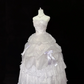 Lavender Strapless Cinched Waist Luxurious Voluminous Skirt Vintage Romantic Dress, Wedding Gown gh8012
