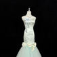 Light Green Strapless Cinched Waist Figure-Hugging Sexy Mermaid Skirt Long Romantic Dress, Wedding Gown gh7842