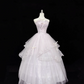 Lavender Halter Cinched Waist Voluminous Princess Skirt Long Romantic Dress, Wedding Gown gh7878