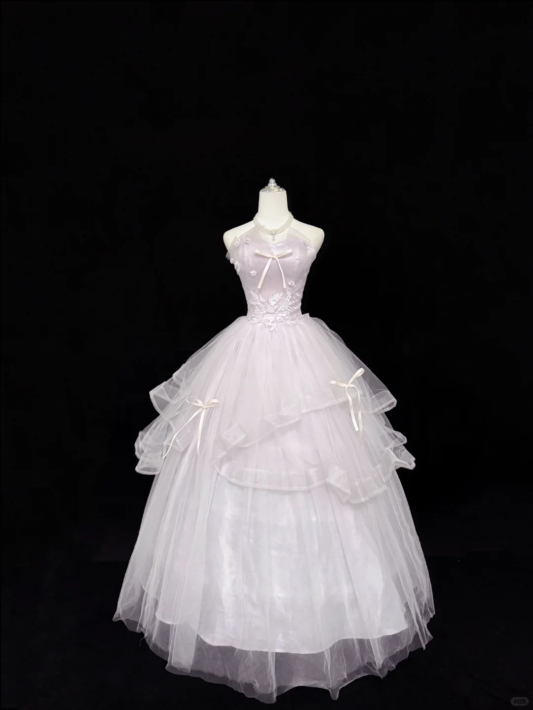 Lavender Halter Cinched Waist Voluminous Princess Skirt Long Romantic Dress, Wedding Gown gh7878