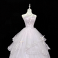Lavender Halter Cinched Waist Voluminous Princess Skirt Long Romantic Dress, Wedding Gown gh7878