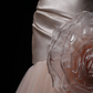 Light Champagne Pink Off Shoulder Waist-Cinched Fitted Elegant Evening Dress, Fairy Gown, Romantic Gown gh7466