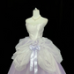 Lavender Spaghetti Strap Cinched Waist Voluminous Skirt Long Romantic Dress, Wedding Gown gh7926