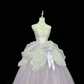 Lavender Spaghetti Strap Cinched Waist Voluminous Skirt Long Romantic Dress, Wedding Gown gh7926