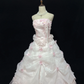 Blush Pink Strapless Vintage Luxury Romantic Gown With Floral Appliqués, Cinched Waist, Voluminous Tiered Skirt, Wedding Dress & Bridal Gown gh8101