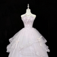Lavender Halter Cinched Waist Voluminous Princess Skirt Long Romantic Dress, Wedding Gown gh7878