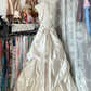 Off-White Halter Neck Fitted Waist A-Line Prom Dress, Evening Gown gh7204