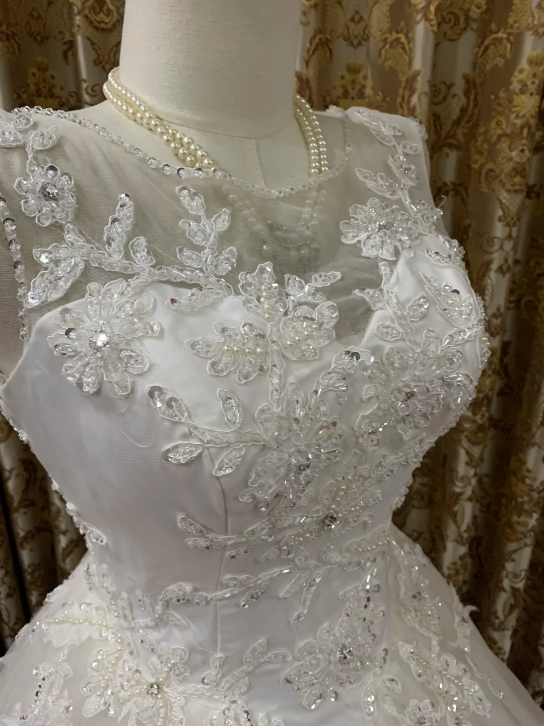 White Vintage Sleeveless Waist-Cinched Puffy Skirt Prom Dress, Graduation Gown, Wedding Dress gh7248