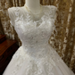 White Vintage Sleeveless Waist-Cinched Puffy Skirt Prom Dress, Graduation Gown, Wedding Dress gh7248