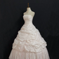Blush Pink Strapless Romantic Gown with Lace Trim, Fitted Waist and Voluminous Princess Skirt, Wedding Dress & Bridal Gown gh8278