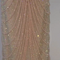 Light Pink Halter Rhinestone Waist-Cinched Fitted Tassel Long Evening Dress, Fairy Gown, Romantic Gown gh7396