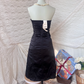 Black Strapless Waist-hugging Fitted A-Line Party & Evening Gown gh7144