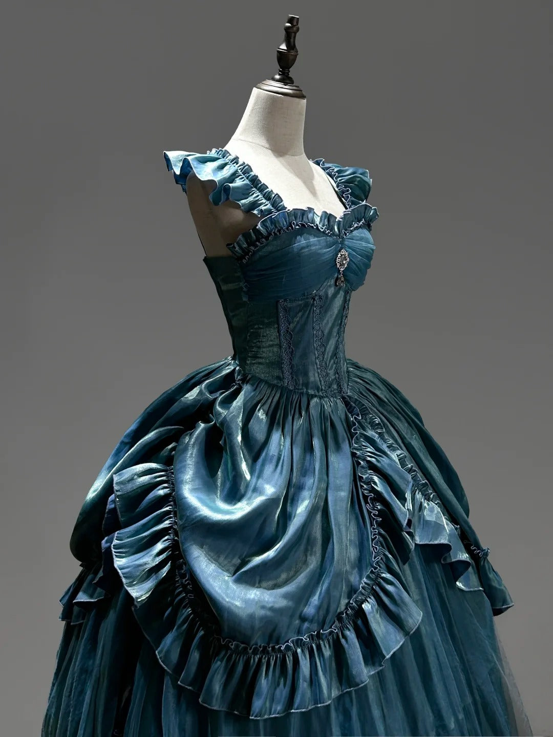 Robe de soirée longue en satin bleu, élégante et exquise, longueur au sol, robe de mariée gh4134