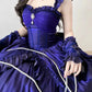 Purple Vintage Fashion Elegant Long Satin Floor Length Ball Gown Evening Dress Party Dress gh4249