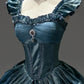 Hellblau/Lila/Dunkelblau Geheimnisvolle Vintage-Mode Elegante Lange Satin Bodenlangen Ballkleid Abendkleid Partykleid gh4250