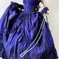 Purple Vintage Fashion Elegant Long Satin Floor Length Ball Gown Evening Dress Party Dress gh4249