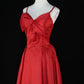 Blau/Braun/Rot Spaghettiträger Elegantes Langes Satin Ballkleid Abendkleid Partykleid gh4539