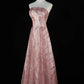 Glitzer Gold Bling Bling Langes Perlenbesetztes Ballkleid Abendkleid Abschlusskleid Abendkleid für Erwachsene gh4540
