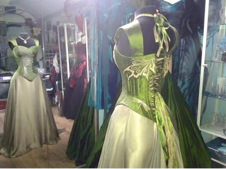 Green Spaghetti Strap Fitted Waist Slim Satin Elegant Prom Evening Gown gh7307