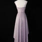 Rosa glänzendes Homecoming-Kleid, vorne kurz und hinten lang, Satin-Schwungkragen, elegantes Abendkleid für die Zeremonie zum Erwachsenwerden, für jeden Tag, Verabredungen, Ballkleid, Abendkleid, Partykleid, gh4538