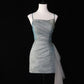 Silbernes funkelndes Homecoming-Kleid, rückenfrei, kurzes Ballkleid, Abendkleid, Partykleid, gh4541