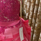 Rose Red One-Shoulder Waist-Cinched Bubble Mini Prom Dress, Evening Gown, Graduation Dress gh7250