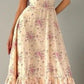 Girlhomeshops-Floral Ruffle Short Sleeve Long Chiffon Garden Party Dress Wedding Guest Dress gh5203