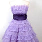 girlhomeshops-Purple and pink short multi-layered tulle princess sweet homecoming dress gh5770