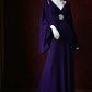 Robe de soirée longue convertible en satin violet foncé à col en V avec détail de fleur en cristal gh6743