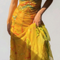 ✨Girlhomeshops-Golden Yellow V Neck Sequin Beaded Prom Dress, Irregular Ruffle Chiffon Long Evening Gown gh10228