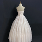 Blush Pink Spaghetti Strap Romantic Gown, Cinched Waist, Voluminous Princess Skirt, Wedding Dress & Bridal Gown gh8281