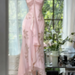 ✨Girlhomeshops-Robe de soirée longue en mousseline de soie, exquise et magnifique, avec perles vertes, gh4987