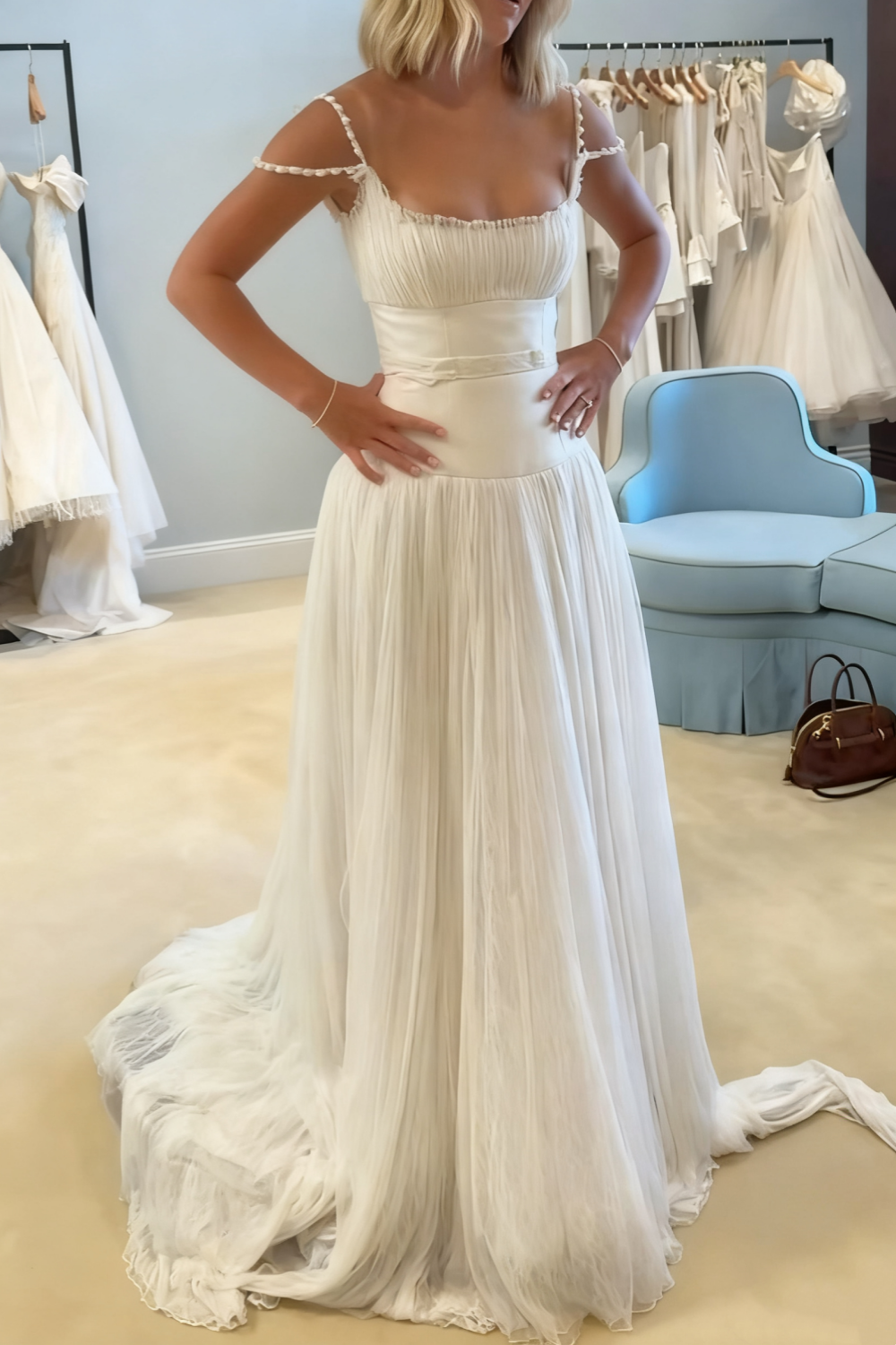 girlhomeshops-Langes, bodenlanges Tüll-Hochzeitskleid/Abendkleid gh6177