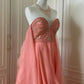✨Robe de soirée longue en mousseline de soie rose fantaisie déesse grecque gh4269