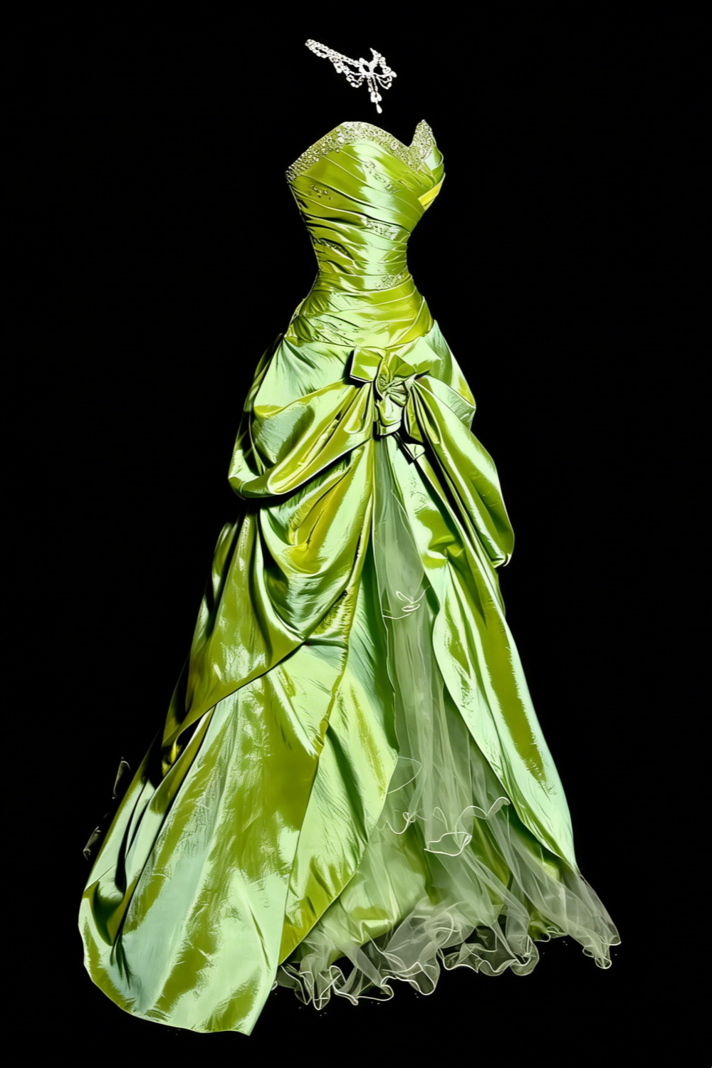 Grünes, elegantes, langes Prinzessinnenkleid im Retro-Stil, Abendkleid, Ballkleid gh3444