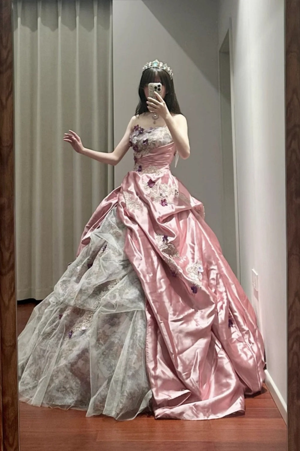 Rosa Prinzessinnen-Ballkleid gh6659