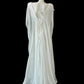 Weißes, langes Chiffon-Ballkleid mit Fee-Motiv, Abendkleid, Partykleid, gh4842