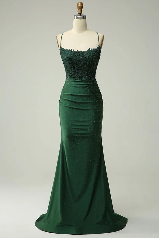 Robe de soirée longue en satin bleu/vert/rouge, élégante et brillante, coupe sirène, longueur au sol, robe de bal, gh4202