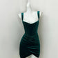 Teal Simple Fashion Short Velvet Homecoming Dress Birthday Dress Prom Dress Party Dress gh4829