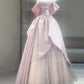 Rosa Kleid für Erwachsene, süß, elegant, Tüll, langes Ballkleid, Abendkleid, gh4469