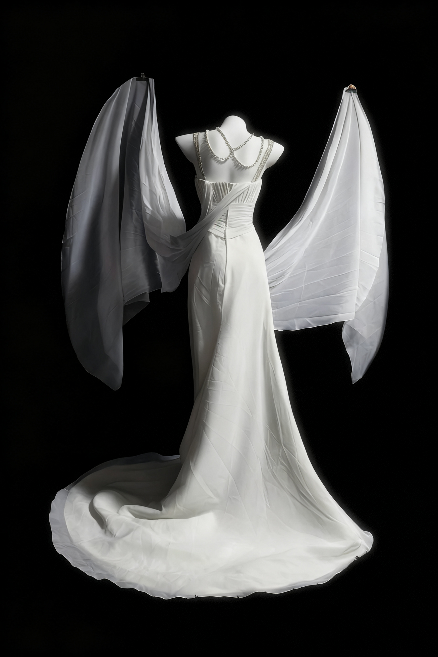 girlhomeshops - Weißes, elegantes, langes Tüll-Hochzeitskleid für Bräute gh6284