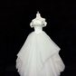 Sage Green Off-the-Shoulder Cinched Waist Voluminous Princess Skirt Long Romantic Dress, Wedding Gown gh7865